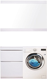 Style Line Тумба с раковиной Даллас 130 L Люкс, белая PLUS эмаль – фотография-5